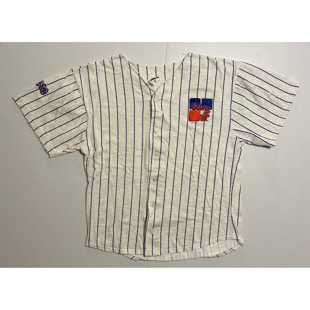 VTG USA Made Florida Gators Baseball Jersey Pinstripe Sportswear‎ 90s M Quitman